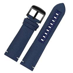 TINTAG Uhrenarmband aus echtem Leder für Mido M026.629/430 Ocean Star M042.430 Navigator Helmsman atmungsaktives Nylon-Uhrenarmband 22 m Gurt, 22 mm, Achat von TINTAG