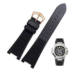 TINTAG Uhrenarmband für Patek Philippe 5711 5712G Nautilus, Silikon, schwarz, blau, braun, 25 x 13 mm, Sport-Gummi-Uhrenarmbänder, 25-13mm, Achat von TINTAG