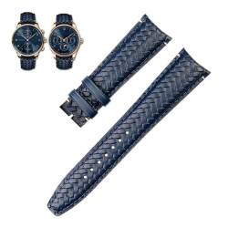 TIOYW Uhrenarmband aus echtem Leder, 22 mm, 20 mm, passend für IWC IW503312, IW500713, IW344205, blaues Rindsleder, Herren-Uhrenarmband, Dornschließe, 22 mm, Achat von TIOYW