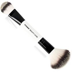 Titania Doppel Make up Pinsel, Kosmetikpinsel, Powder Brush für ein perfektes Finish, groß, weich, 1 Stück von TITANIA