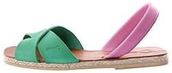 TITI COUTURE Damen Classic Flache Plateau-Sandalen, Grün Grün Fuchsia, 36 EU von TITI COUTURE