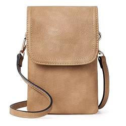 TIYETA Kleine Crossbody Handy Geldbörse Für Frauen Handy Handtasche Crossbody Handy Tasche PU Leder Crossbody Bag,Gelb von TIYETA