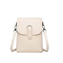 TIYETA Kleine Crossbody Handy Geldbörse Für Frauen Handy Handtasche Crossbody Handy Tasche PU Leder Crossbody Bag,White 1 von TIYETA