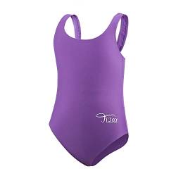 TIZAX Einteiliger Badeanzug für Mädchen Kinder Racerback Sport Schwimmanzug Lila 15-16 Jahre 170 von TIZAX