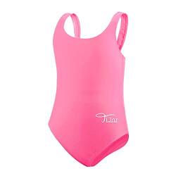 TIZAX Einteiliger Badeanzug für Mädchen Kinder Racerback Sport Schwimmanzug UPF 50+ Hellrosa 11-12 Jahre 152 von TIZAX
