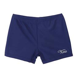 TIZAX Jungen Badehose Kinder Uv-Schutz Badeshorts Badeboxer Schwimmhose Marineblau 7-8 Jahre 122/128 von TIZAX