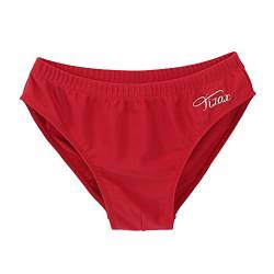 TIZAX Slip Badehose für Kinder Jungen Badeshorts Schnelltrocknend Schwimmhose Rot 9-10 Jahre von TIZAX