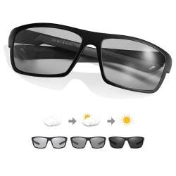 TJUTR Fahrradbrille Sportbrille Selbsttönend Photochromatisch Sonnebrille Fahrrad Brille für Rennrad, MTB und Joggen! Hochwertige Sportsonnenbrille mit UV400 Schutz von TJUTR