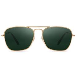 TJUTR Herren-Sonnenbrille Polarisiert: UV400 Schutz, 138mm breit, Metallrahmen - Perfekter Blendschutz für Autofahrer in schlankem Design von TJUTR