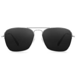 TJUTR Herren-Sonnenbrille Polarisiert: UV400 Schutz, 138mm breit, Metallrahmen - Perfekter Blendschutz für Autofahrer in schlankem Design von TJUTR