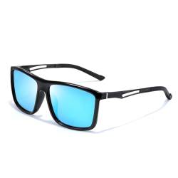 TJUTR Herren-Sonnenbrille Polarisiert: UV400 Schutz und blendfrei, Perfekt für Autofahrer, Ultraleicht und stylisch mit Rechteckig Metallrahmen 138mm breit von TJUTR