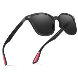 TJUTR Herren-Sonnenbrille Polarisiert: UV400 Schutz und blendfrei, Perfekt für Autofahrer, Ultraleicht und stylisch mit Rechteckig TR90 rahmen 138mm breit von TJUTR