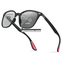 TJUTR Photochromatisch Herren-Sonnenbrille Polarisiert: Selbsttönende sonnenbrille UV400 Schutz und blendfrei, Perfekt für Autofahrer, Ultraleicht und stylisch TR90 rahmen von TJUTR