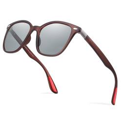TJUTR Photochromatisch Herren-Sonnenbrille Polarisiert: Selbsttönende sonnenbrille UV400 Schutz und blendfrei, Perfekt für Autofahrer, Ultraleicht und stylisch TR90 rahmen von TJUTR