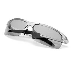 TJUTR Polarisierte Sonnenbrille Herren Photochromatisch Sports Fahrradbrille Selbsttönend Autofahrer Durchsichtig brille mit Färbungsgradient von TJUTR
