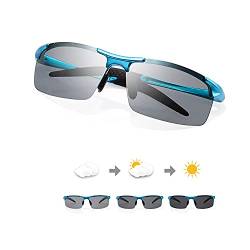 TJUTR Polarisierte Sonnenbrille Herren Photochromatisch Sports Fahrradbrille Selbsttönend Autofahrer Durchsichtig brille mit Färbungsgradient von TJUTR