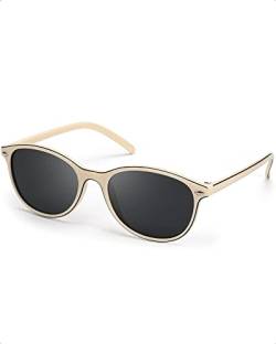 TJUTR Retro-Cateye Sonnenbrille für schmale Gesichter - Damen Blendschutzbrille mit Stil, leicht, klein, polarisiert, UV400 Schutz von TJUTR
