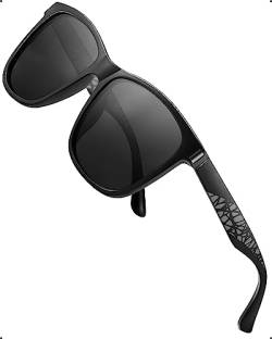 TJUTR Sonnenbrille Herren Polarisiert, Klassisch eckig, Antiglare UV400-Schutz zum Angeln, Radfahren und Golfen. von TJUTR