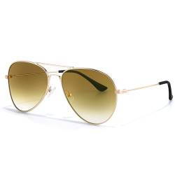 TJUTR Sonnenbrille Herren Polarisiert AL-MG Metallrahmen Retro-Stil mit UV400-Schutz Gläsern, 58mm von TJUTR