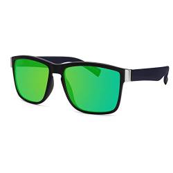 TJUTR Sonnenbrille Herren Polarisiert Retro Vintage Sonnenbrillen Coole Designer für Sport TR90 Sonnenbrille Rechteckig UV400 Schutz von TJUTR