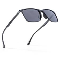 TJUTR Sonnenbrille Herren Polarisiert ultraleichte TR90 Metallrahmen Retro-Stil mit UV400-Schutz Gläsern, 60mm von TJUTR