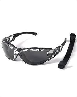 TJUTR Sportsonnenbrille Fahrradbrille: Perfekter UV Schutz für Herren und Damen beim Sportbrille Skibrille, Fahrrad brille, Laufbrille von TJUTR
