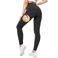 TJYAEKLTD Thermo Leggings Damen, Gefüttert Thermoleggins für Damen, High Waist Warm Dicke Samt Thick Leggings Damen Winter (Grau M) von TJYAEKLTD