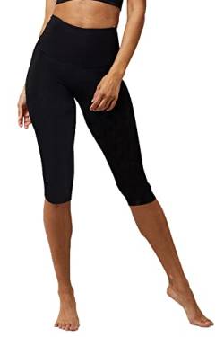 TLC Sport | Capri Leggings mit Bauchkontrolle | extra starke Kompression | schwarz, Schwarz , 42-44 von TLC Sport