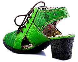 TMA 1166 Damen Sandaletten Leder grün - EUR 39 von TMA