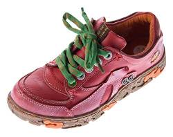 TMA Comfort Damen Sneakers Leder Schuhe Rot Turnschuhe Schnürer Halbschuhe Gr. 38 von TMA