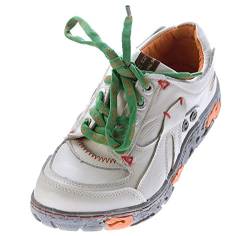 TMA Comfort Damen Sneakers Leder Schuhe Weiß Turnschuhe Schnürer Halbschuhe Gr. 37 von TMA
