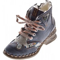 TMA Leder Stiefeletten Schuhe TMA 5171 Boots gefüttert Stiefelette Gefüttert, Used Look, Zeitungsdruck, Herbst, Winter von TMA