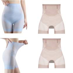 TMERIC Ultra Slim Tummy Control Hip Lift Panties,High Waist Shapewear Panties for Women,Comfortable High Elastic Seamless Ice Silk Cooling Body Shaper Underwear. (XXL, 2Pcs Pink) von TMERIC
