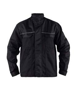 TMG® Arbeitsjacke für Männer, multifunktionale Bundjacke mit reflektierenden Streifen Schwarz 3XL von TMG INTERNATIONAL Textile Management Group