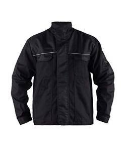 TMG® Arbeitsjacke für Männer, multifunktionale Bundjacke mit reflektierenden Streifen Schwarz XL von TMG INTERNATIONAL Textile Management Group