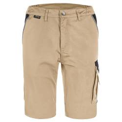 TMG® | Kurze Arbeitshose für Herren, Beige Arbeitsshorts mit Werkzeugtasche, Cargohose inkl. Stretchbund | Gr. 48 von TMG INTERNATIONAL Textile Management Group