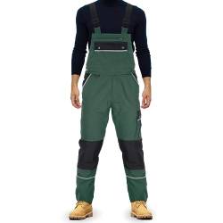 TMG® | Lange Arbeitslatzhose Herren, Grüne Latzhose mit Kniepolstertaschen aus Cordura, viel Stauraum, robust | 102 von TMG INTERNATIONAL Textile Management Group