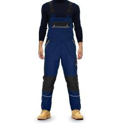 TMG® | Lange Arbeitslatzhose Herren, Latzhose mit Kniepolstertaschen Cordura, Arbeitshose mit viel Stauraum | Navy 56 von TMG INTERNATIONAL Textile Management Group