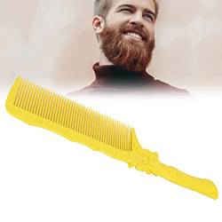 Haarbürste für Männer, Stylingkamm für Männer Herrenfriseurkamm Ultradünn Vintage Professioneller Hitzebeständiger Haarkamm Gelb von TMISHION