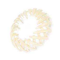 Haarknoten-Clips, Erweiterbare Hühner-Pferdeschwanz-Haarspangen, Vintage-geometrische, Einziehbare Haarklammer, Zubehör für Damen-Haarspangen, Vogel-Haarspange, Mädchenhaar (Beige) von TMISHION