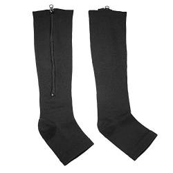 TMISHION Kompressionssocken, Strümpfe Kompression Sportsocken Reliefsocken für Männer und Frauen, Sport, Laufen, Leistung, Durchblutung, Schmerzen der Schienbeine und Beine ( S/M-Schwarz) von TMISHION