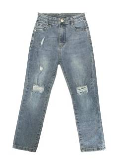 TMK Lange Jeans für Kinder, Jeanshose für Jungen mit elastischem Bund, Denim-Hose Blau Junior Mädchen (Code 2300), Jeans-9415, 14 Jahre von TMK