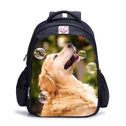 TNATUR Kinderschulrucksack Hund Kinderrucksäcke Büchertasche für Vorschule/Grundschule/Mädchen Jungen 40x28x16cm Kindergarten-Kinderrucksäcke von TNATUR