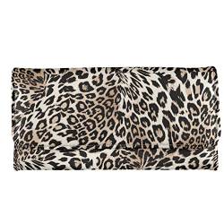 TOADDMOS Fashion Custom Print Damen Lange Geldbörse Weiches PU Leder Trifold Clutch Geldbörse, braun, Modern von TOADDMOS