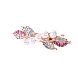 TOBILE Haarspangen, 10 Stück, Kristall-Blumen-Mädchen, Damen, Haarschmuck, Strass, Legierung, Haarspangen, Party-Haarspangen, Blatt-35 von TOBILE