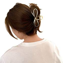 TOBILE Haarspangen für Damen, Metall, Haarspangen, goldfarben, silberfarben, hohl, elegant, Vintage-Mode, Haar-Accessoires, Gold, Schleife 1 von TOBILE
