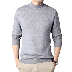 TOBILE Herren Rollkragenpullover Herren Faux Kaschmir Pullover Halber Rollkragen Herren Pullover Strickpullover für Männer Jugend Slim Knitwear Mann Pullover von TOBILE