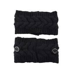 TOBILE Ohrenschützer Winter Gestrickte Stirnbänder für Frauen Warmes Haarband mit Knopf Ohrwärmer Stricken Turban Bandage Haarschmuck - b20 von TOBILE