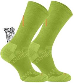 TODO BP LIGHT Dünn Merino Wandersocken Herren, Damen, Kinder -Trekking-Socken, Atmungsaktiv, 34% Merinowolle Blend Funktionssocken, Outdoor (27-30, Lime) von TODO