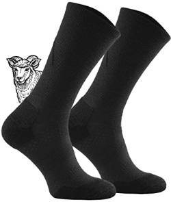 TODO BP LIGHT Dünn Merino Wandersocken für Herren, Damen,Trekking-Socken, Atmungsaktiv, 34% Merinowolle Blend Funktionssocken, Outdoor (39-42, Schwarz) von TODO